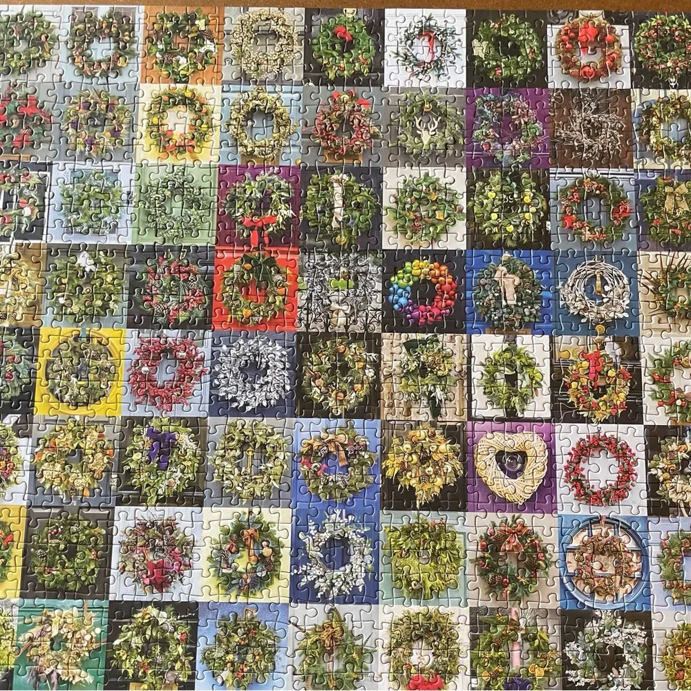 Galison Handmade Wreaths 1000 piece Puzzle 2/$12